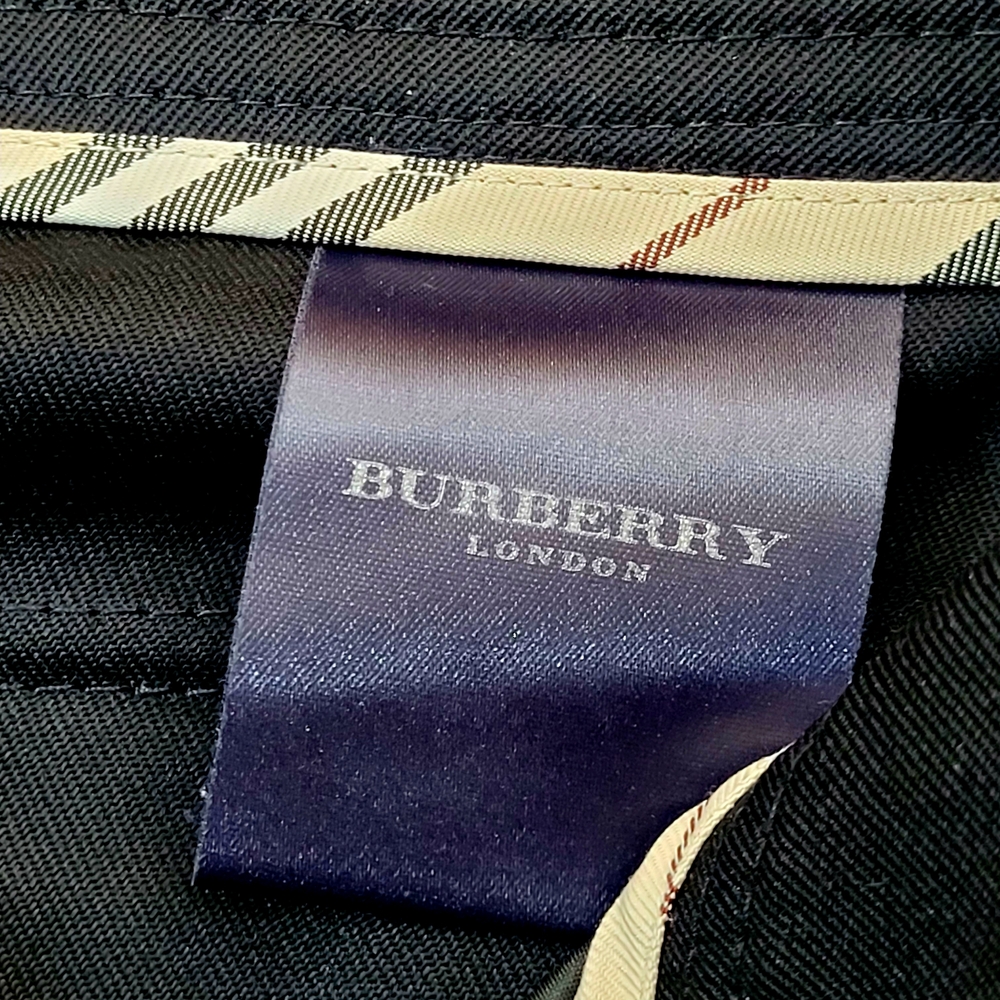BURBERRY London Black Wool Wide Leg Trousers Pants US 4 - Picture 8 of 9